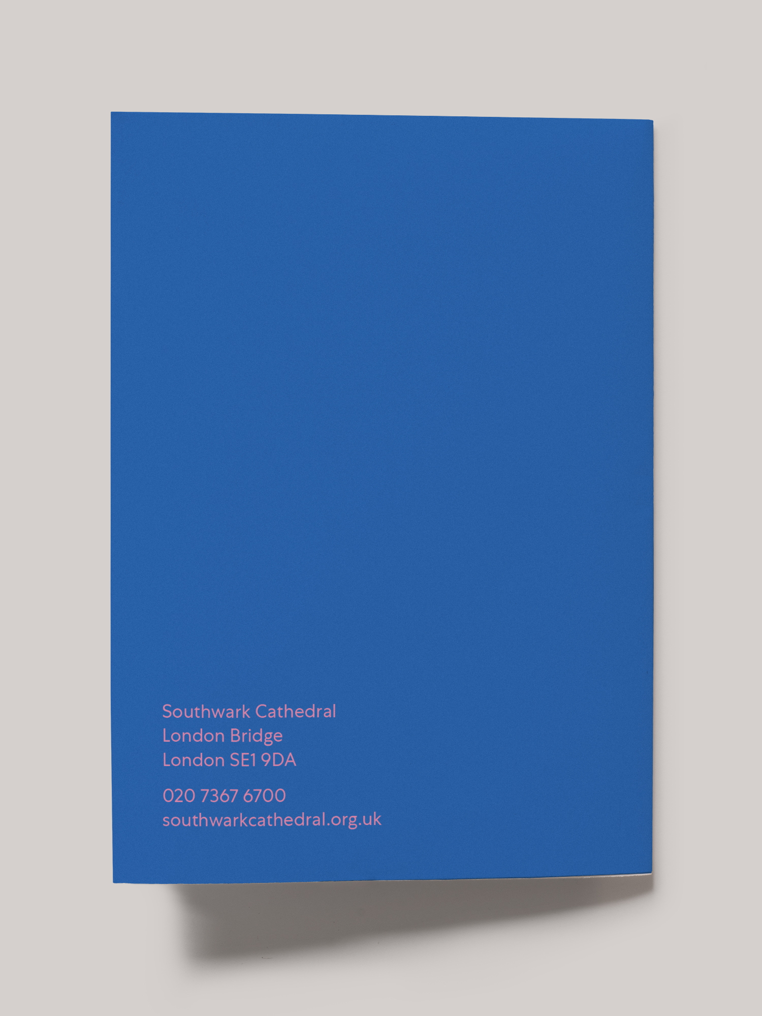 Visitors guide for Southwark Cathedral (back cover)